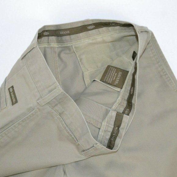 Savane Flat Front Khaki Pants w/ Teflon 34x30 - Picture 7 of 8